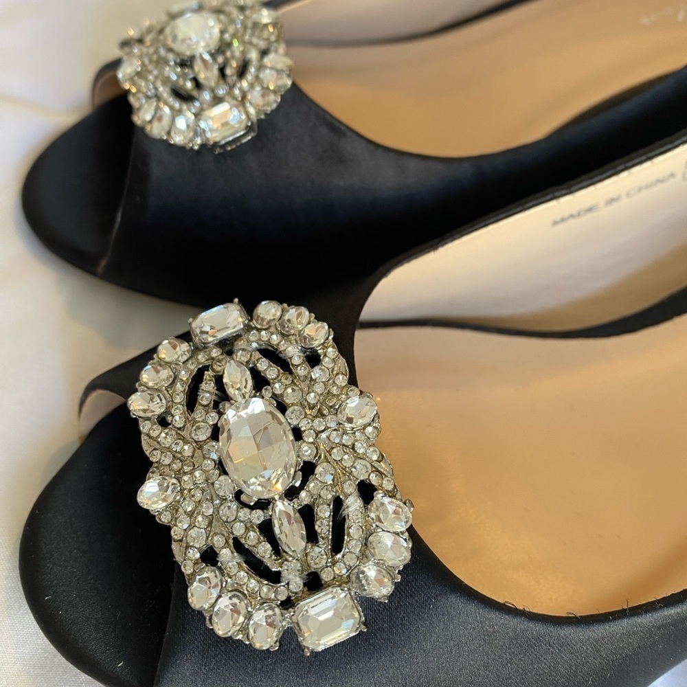 Paradox London Pink Prunella Crystal Embellished Peep Toe Heels. Size 7.5 M - Picture 5 of 8